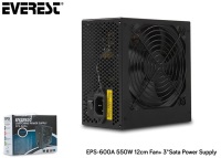 Everest EPS-600A 600W 12cm Fan 4*SATA Aktif PFC Power Supply